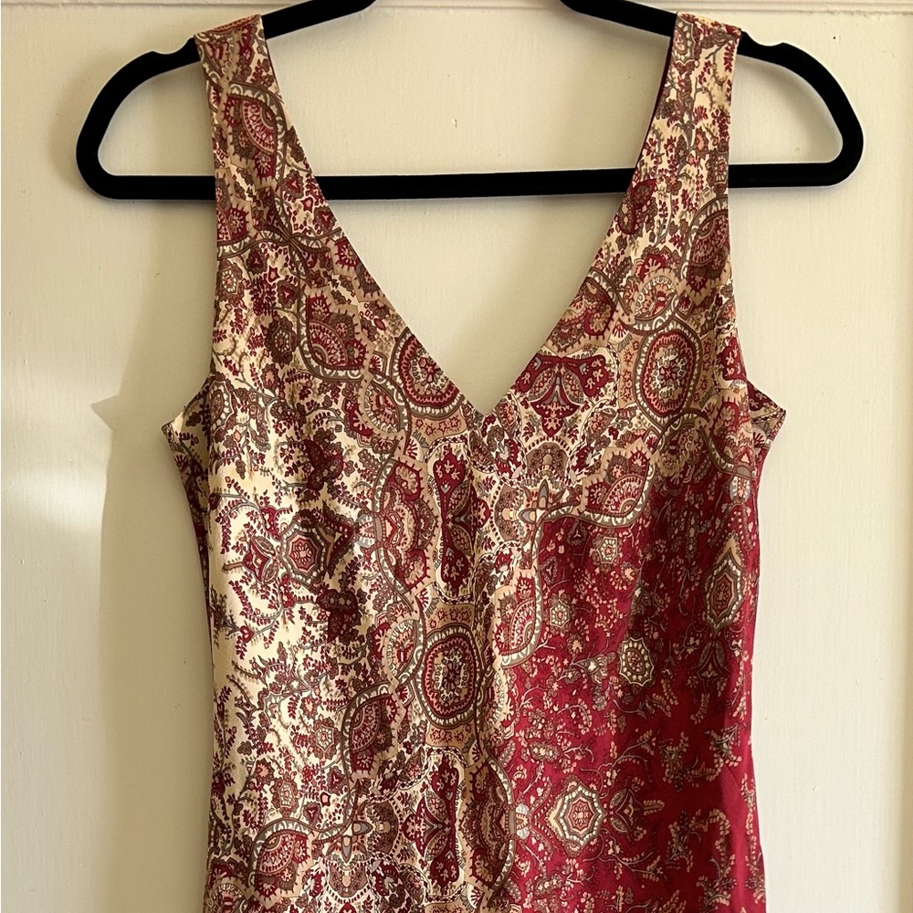 Red V-Neck Dress